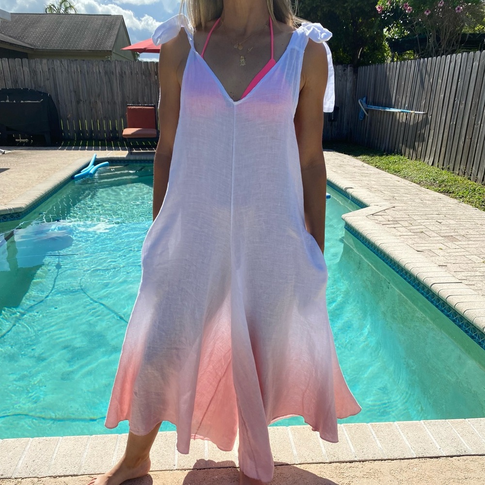 Linen Ombre Jumpsuit | Made in Italy